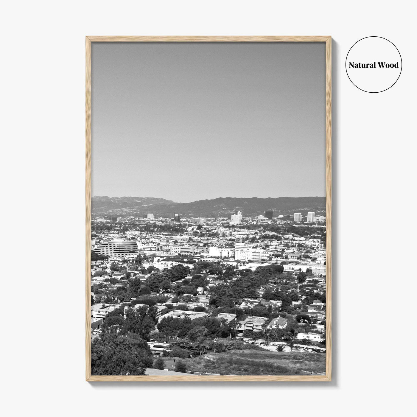 Culver City Black and White Fine Art Photo Print, Baldwin Hills, California Poster