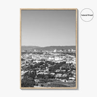 Culver City Black and White Fine Art Photo Print, Baldwin Hills, California Poster