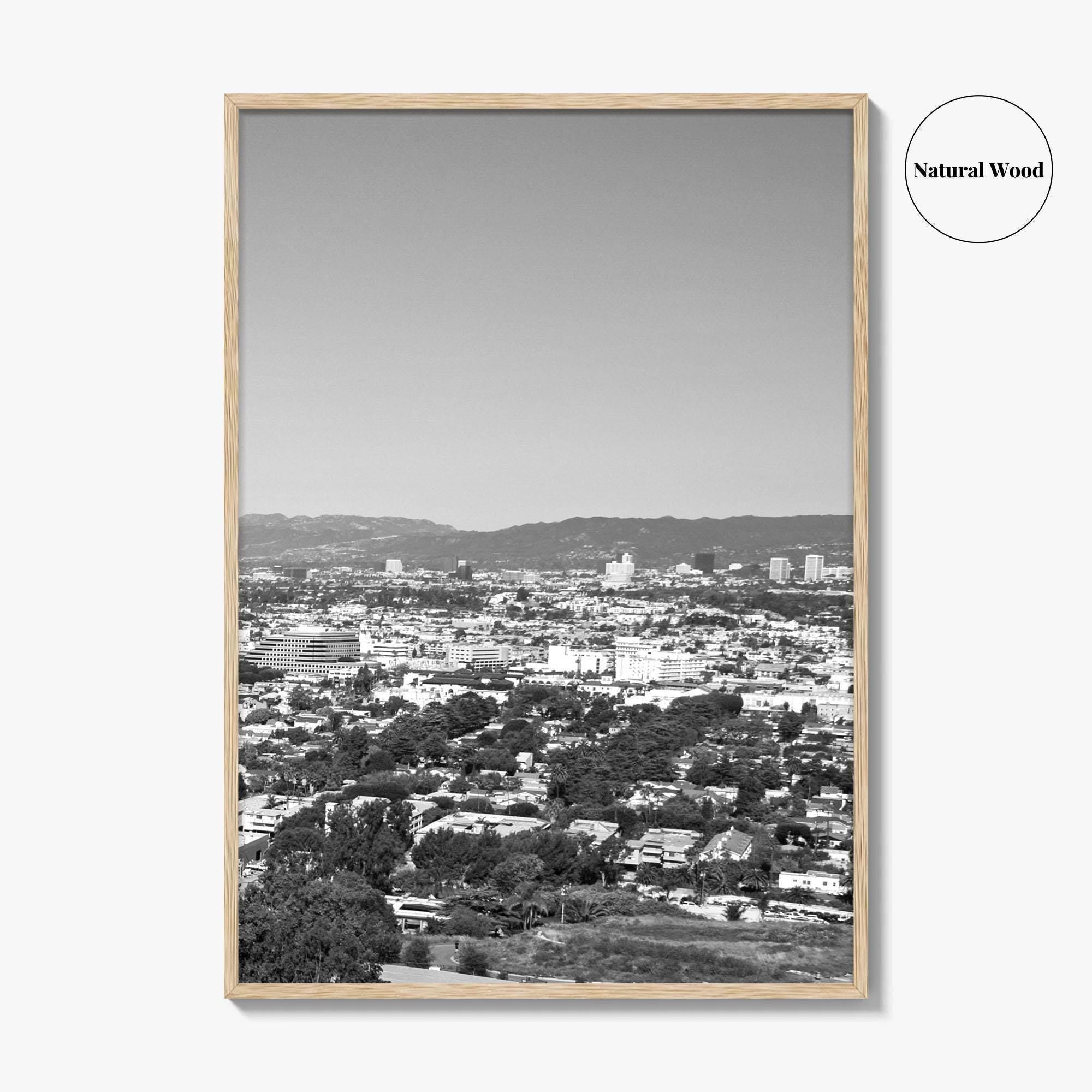 Culver City Black and White Fine Art Photo Print, Baldwin Hills, California Poster