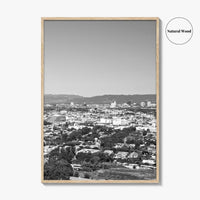 Culver City Black and White Fine Art Photo Print, Baldwin Hills, California Poster