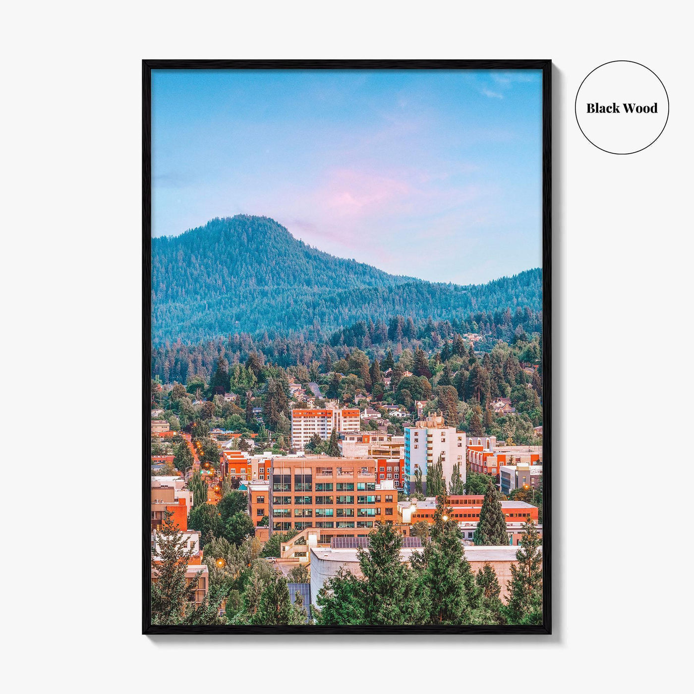 Eugene Fine Art Photo Print, Oregon USA Downtown Cityscape Wall Decor Poster