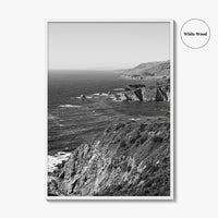 Big Sur Black and White Fine Art Photo Print, Monterey County Poster, California Poster