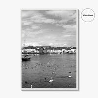 Galway Black and White Fine Art Photo Print, The Claddagh, Ireland Wall Poster