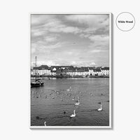 Galway Black and White Fine Art Photo Print, The Claddagh, Ireland Wall Poster