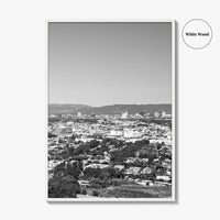 Culver City Black and White Fine Art Photo Print, Baldwin Hills, California Poster