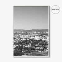 Culver City Black and White Fine Art Photo Print, Baldwin Hills, California Poster