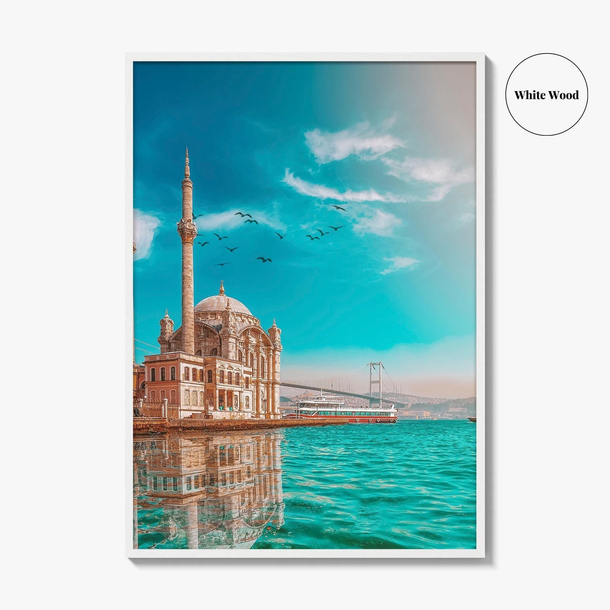 Istanbul Fine Art Photo Print, Ortakoy Mosque, Bosphorus Bridge, Turkey Photo Poster