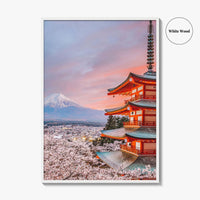 Fujiyoshida Fine Art Photo Print, Chureito Pagoda, Mount Fuji, Japan, Cherry Blossoms