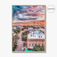 Gainesville Fine Art Photo Print, Florida USA, Downtown Wall Decor Poster