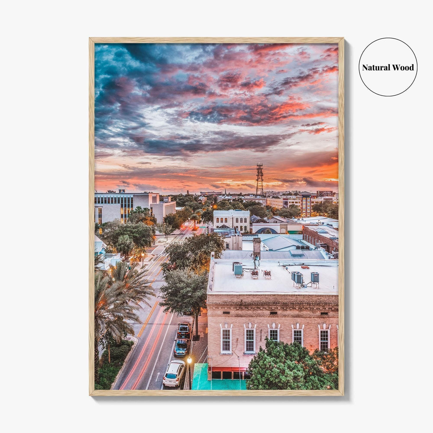 Gainesville Fine Art Photo Print, Florida USA, Downtown Wall Decor Poster