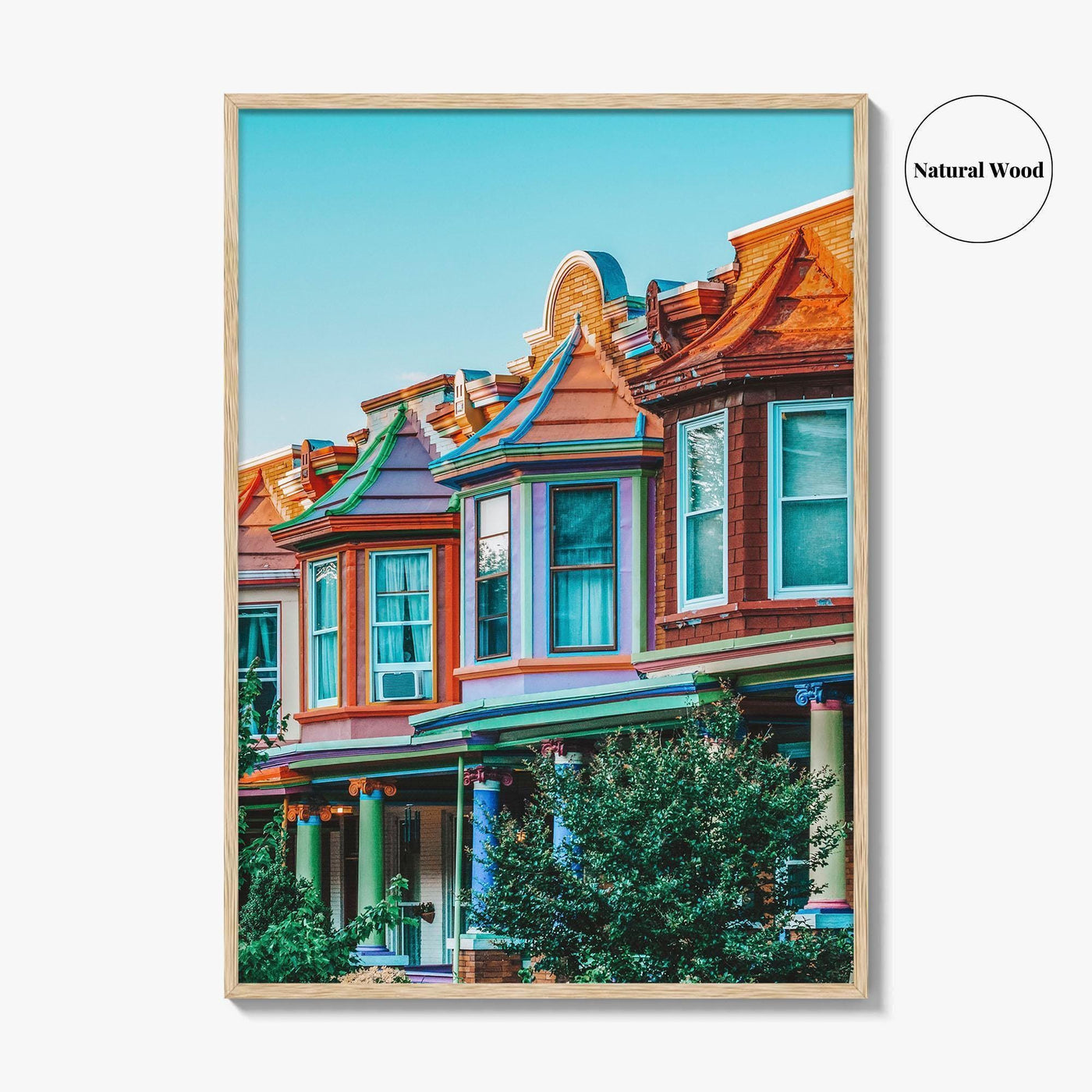 Baltimore Fine Art Photo Print, Row Houses, Charles Village, Maryland Wall Poster