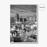 Gdansk Black and White Fine Art Photo Print, Gdańsk Old Town, Poland Poster