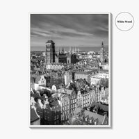 Gdansk Black and White Fine Art Photo Print, Gdańsk Old Town, Poland Poster