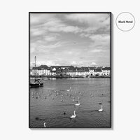 Galway Black and White Fine Art Photo Print, The Claddagh, Ireland Wall Poster