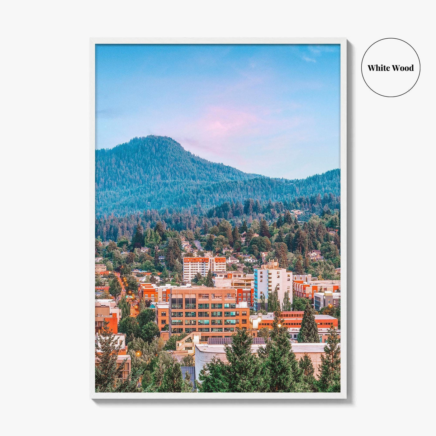 Eugene Fine Art Photo Print, Oregon USA Downtown Cityscape Wall Decor Poster