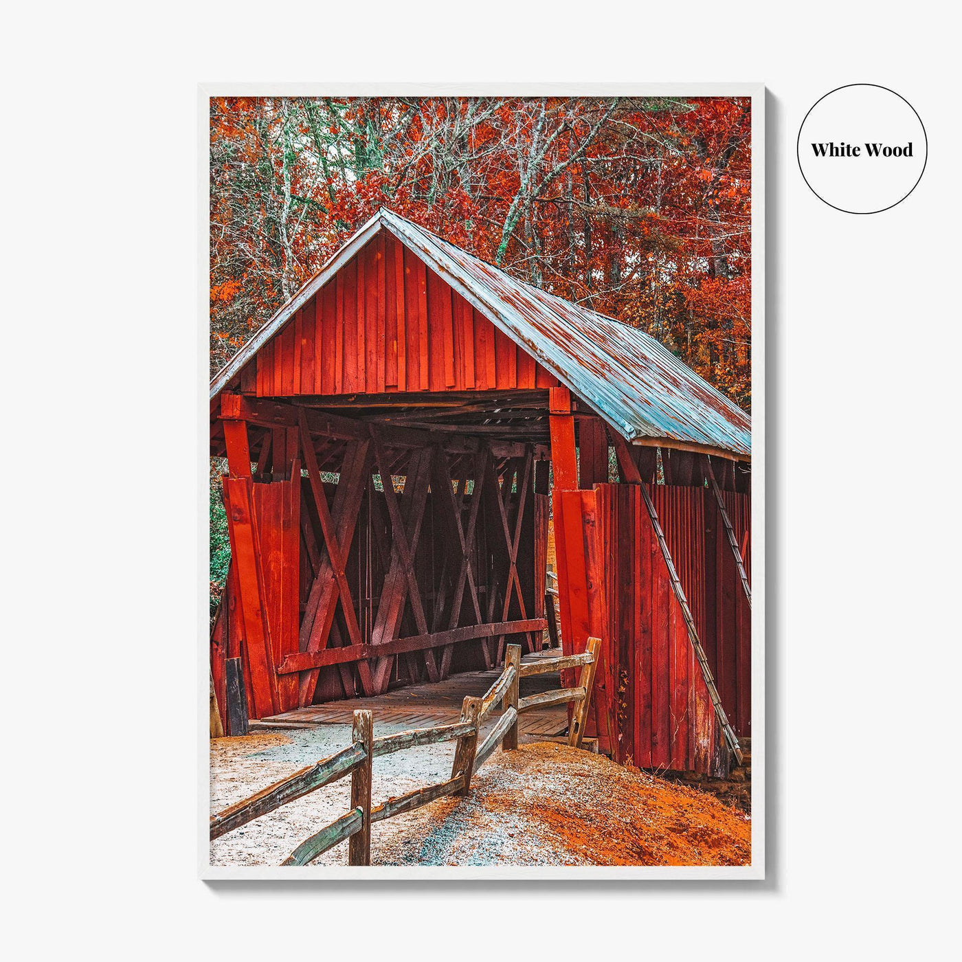 Greenville Fine Art Photo Print, Campbell's Covered Bridge, Landrum, South Carolina, Wall Decor, Poster