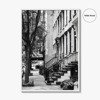 Gramercy Park Black and White Fine Art Photo Print, Manhattan NYC NY Brownstones Poster
