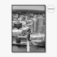 Grand Rapids Black and White Fine Art Photo Print, Michigan City Poster