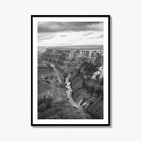 Grand Canyon Black and White Fine Art Photo Print, South Rim Arizona Poster