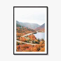 Franconia Notch Fine Art Photo Print, Echo Lake, New Hampshire, White Mountains, Autumn Poster