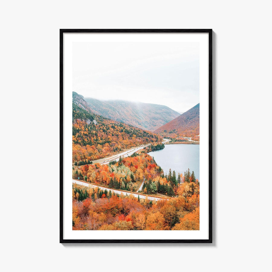 Franconia Notch Fine Art Photo Print, Echo Lake, New Hampshire, White Mountains, Autumn Poster