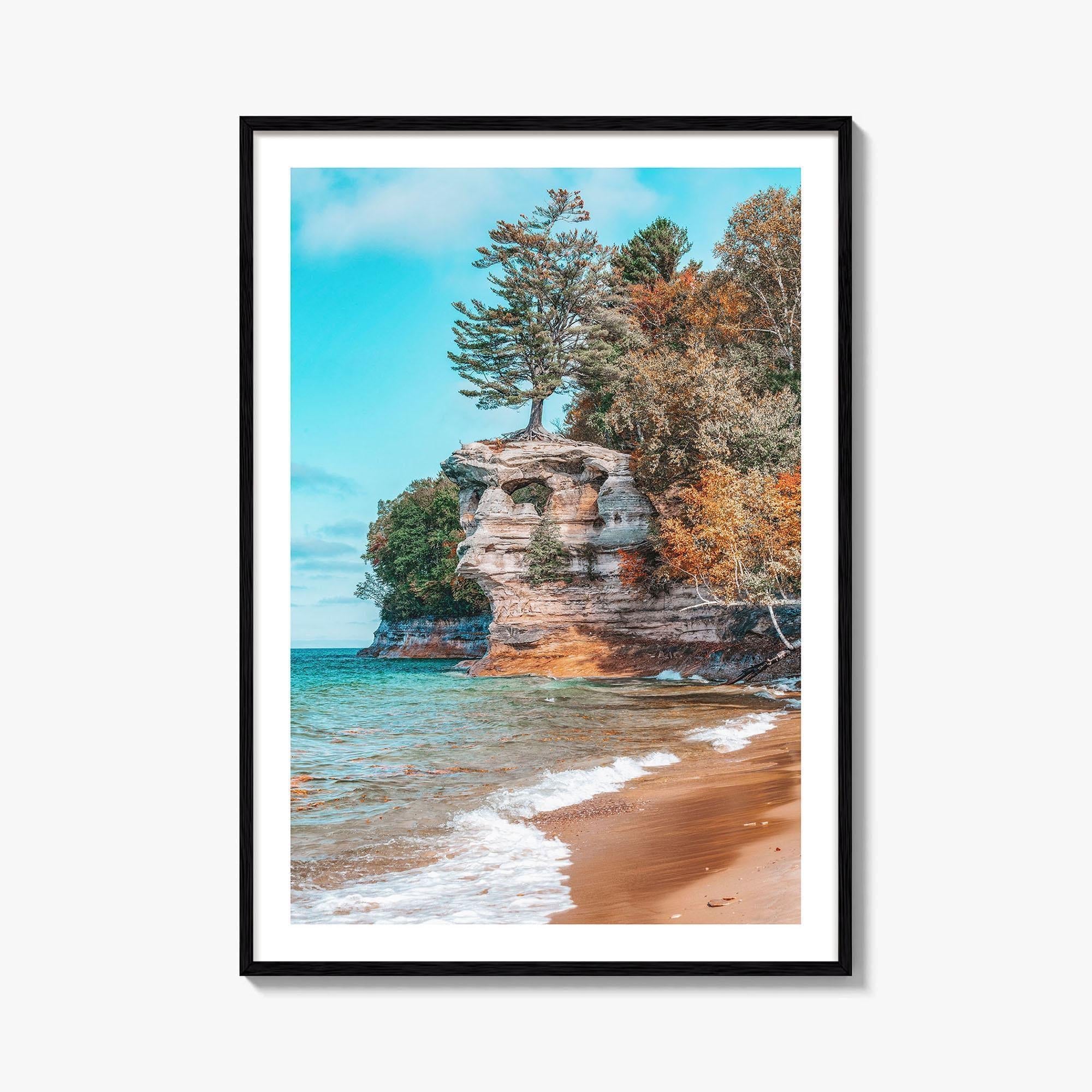 Chapel Rock Fine Art Photo Print, Pictured Rocks, Lake Superior, Munising Michigan