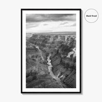 Grand Canyon Black and White Fine Art Photo Print, South Rim Arizona Poster