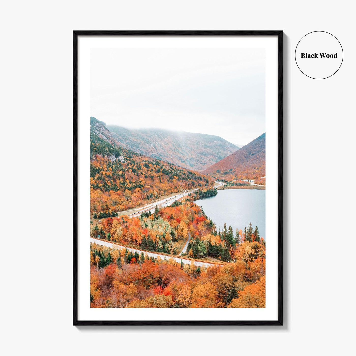 Franconia Notch Fine Art Photo Print, Echo Lake, New Hampshire, White Mountains, Autumn Poster