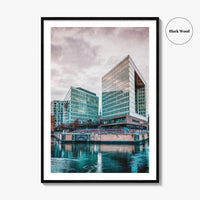 Hamburg Skyline Fine Art Photo Print, HafenCity, Ericusgraben, St Catherine's Church, Germany Poster