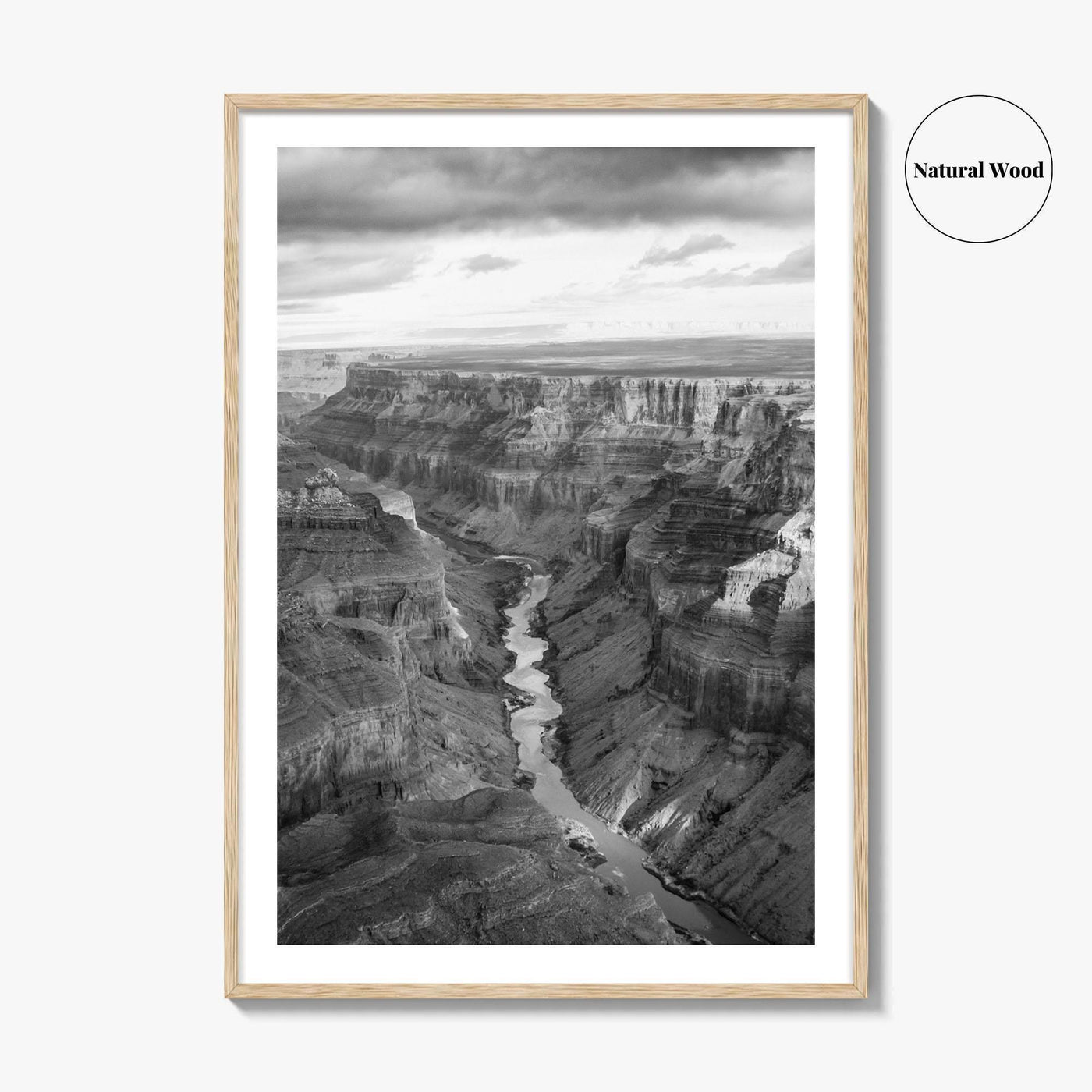 Grand Canyon Black and White Fine Art Photo Print, South Rim Arizona Poster