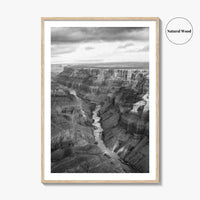 Grand Canyon Black and White Fine Art Photo Print, South Rim Arizona Poster