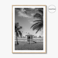 Fort Lauderdale Black and White Fine Art Photo Print, Florida Beach Poster, USA