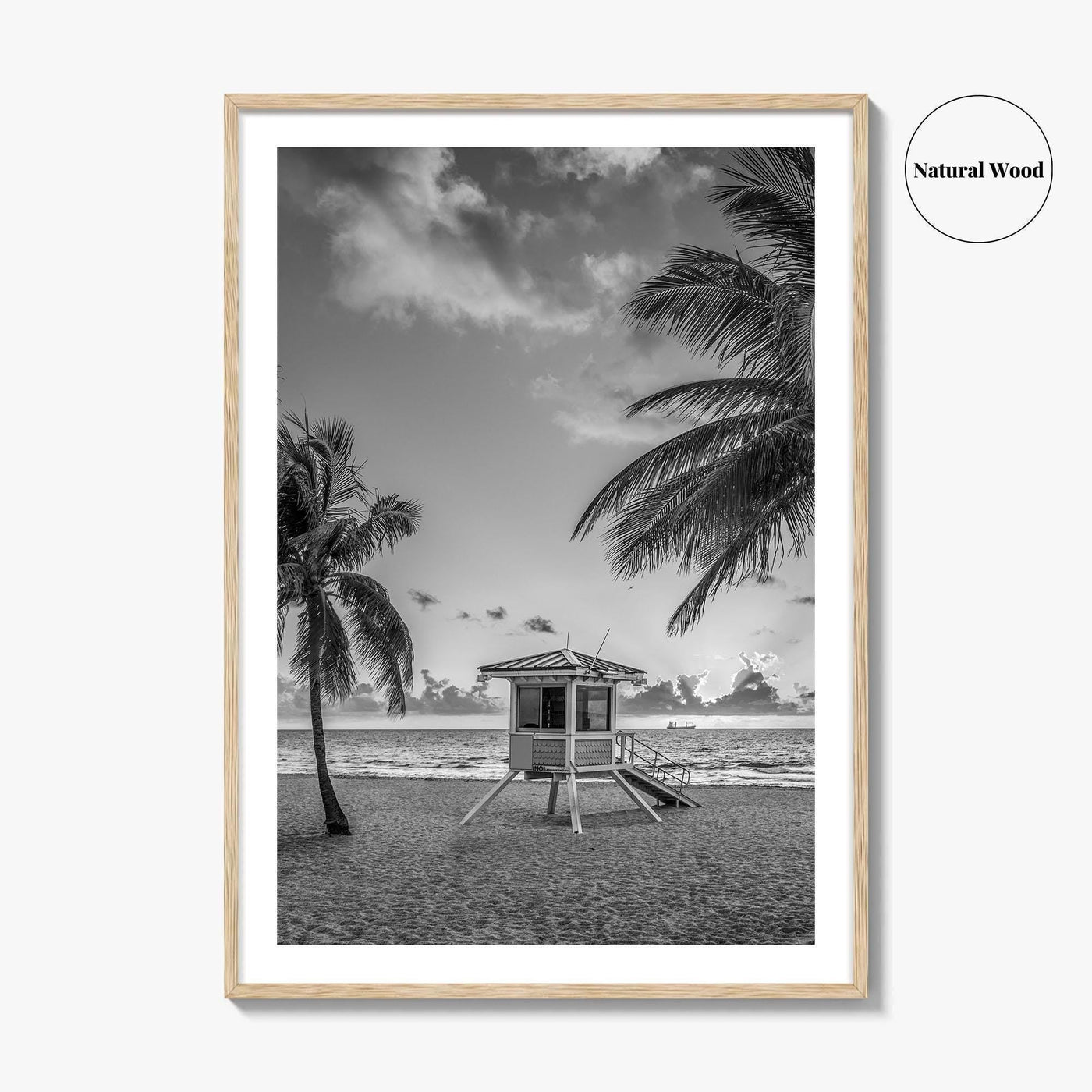 Fort Lauderdale Black and White Fine Art Photo Print, Florida Beach Poster, USA