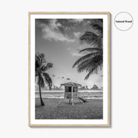Fort Lauderdale Black and White Fine Art Photo Print, Florida Beach Poster, USA
