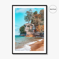 Chapel Rock Fine Art Photo Print, Pictured Rocks, Lake Superior, Munising Michigan