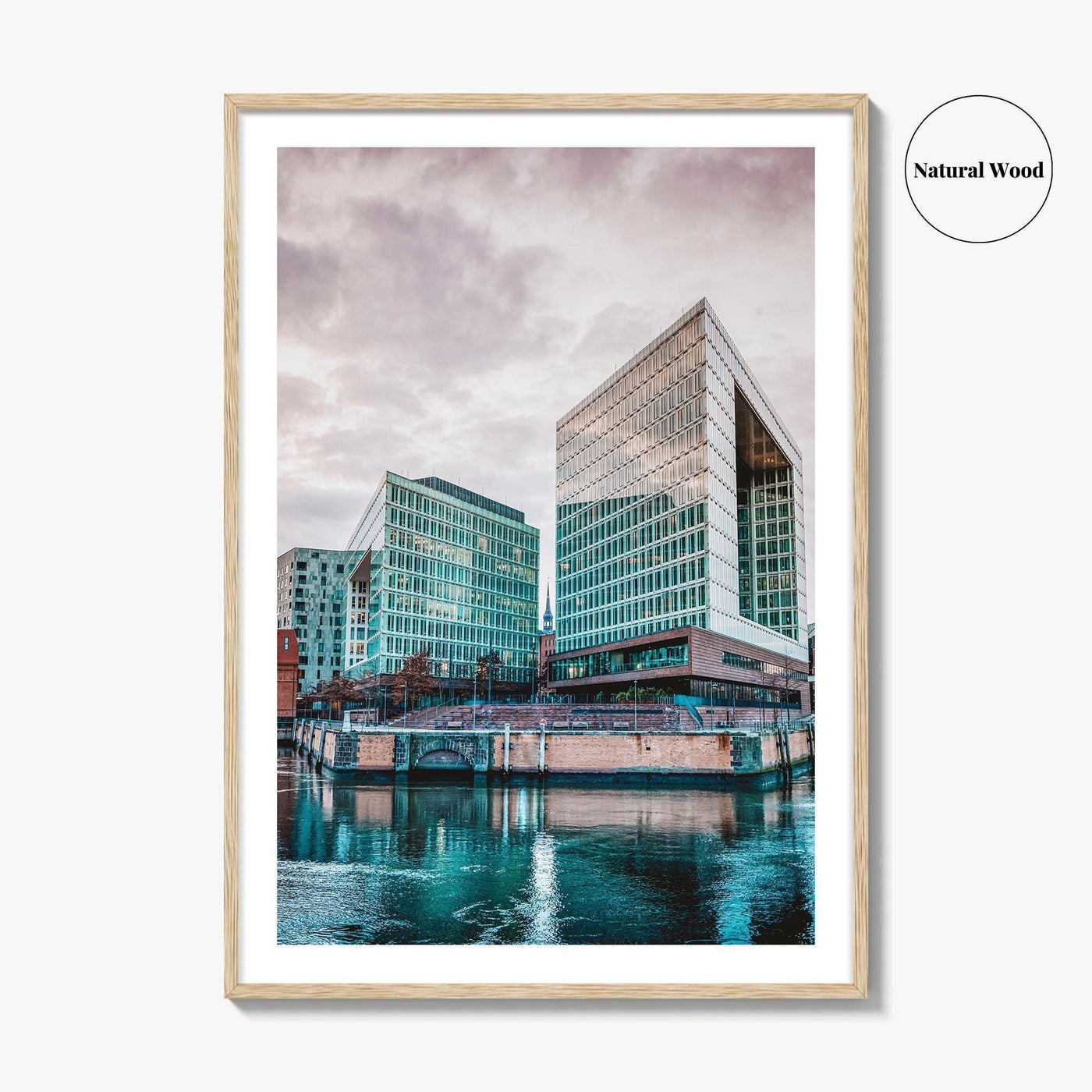 Hamburg Skyline Fine Art Photo Print, HafenCity, Ericusgraben, St Catherine's Church, Germany Poster