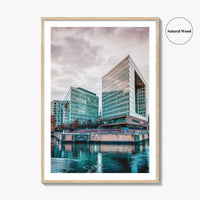 Hamburg Skyline Fine Art Photo Print, HafenCity, Ericusgraben, St Catherine's Church, Germany Poster