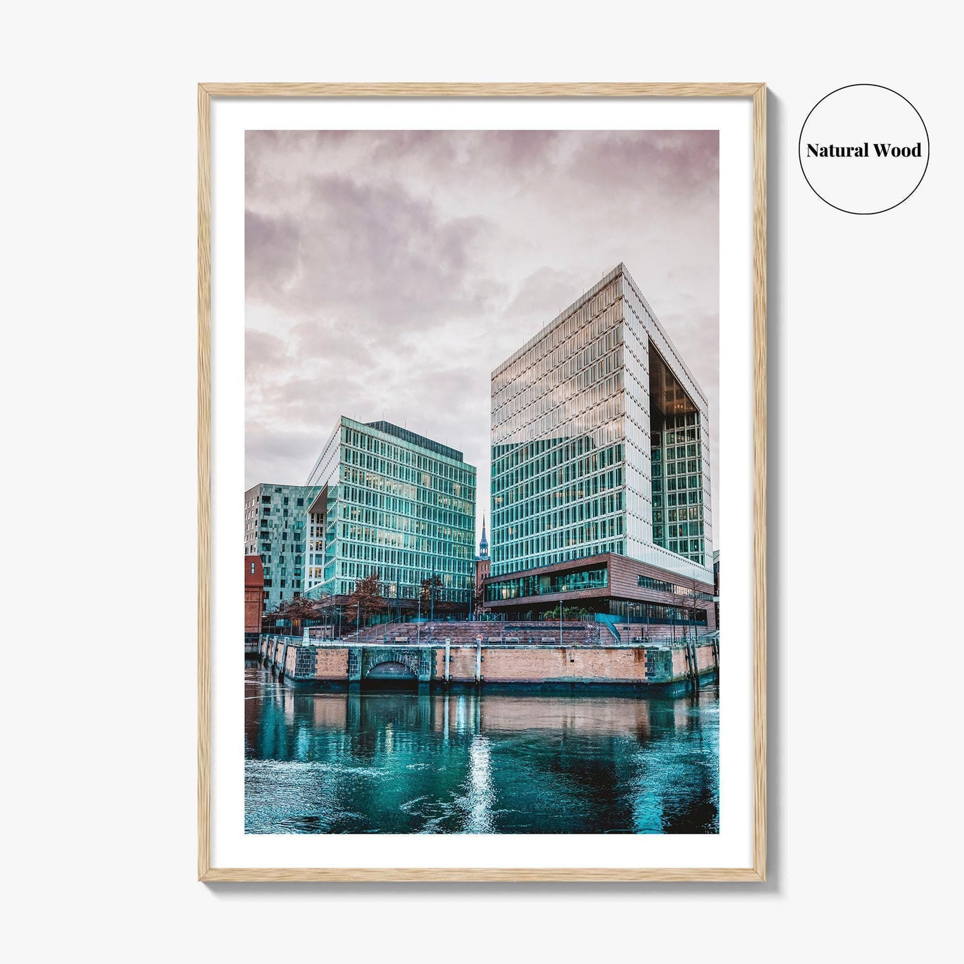 Hamburg Skyline Fine Art Photo Print, HafenCity, Ericusgraben, St Catherine's Church, Germany Poster