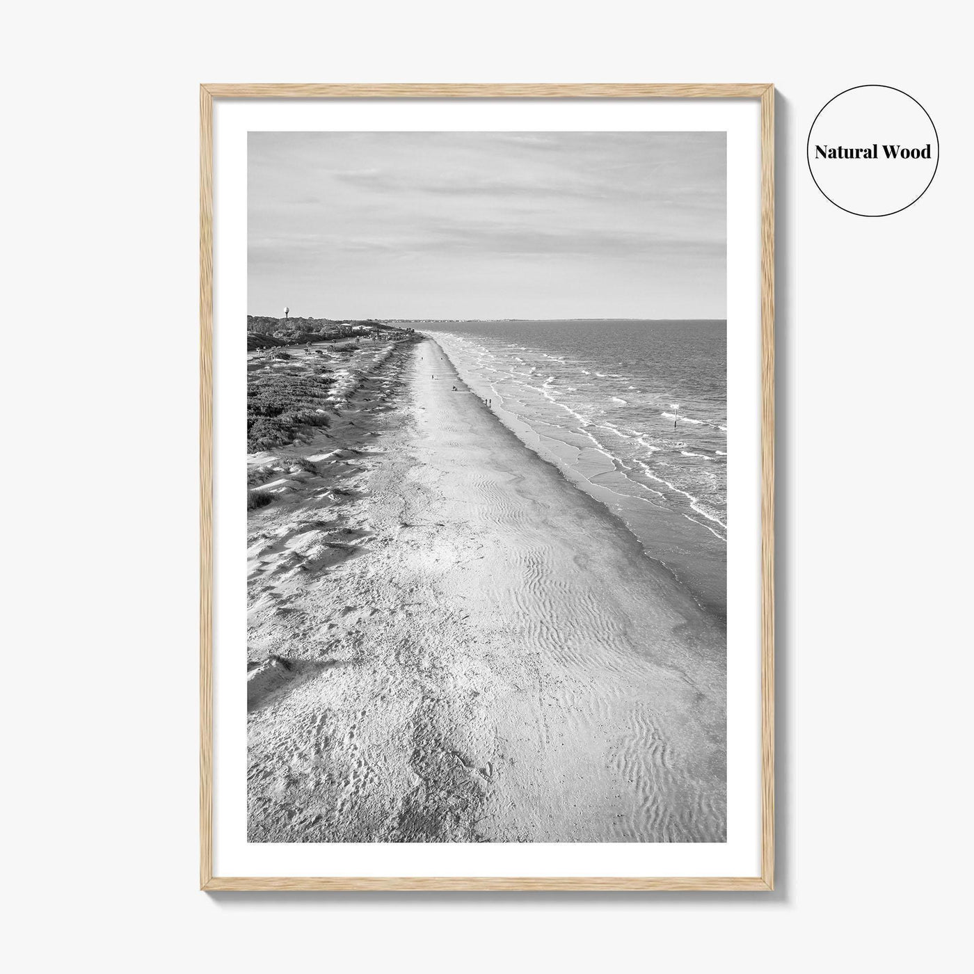 Jekyll Island Black and White Fine Art Photo Print, Georgia Coastal Poster