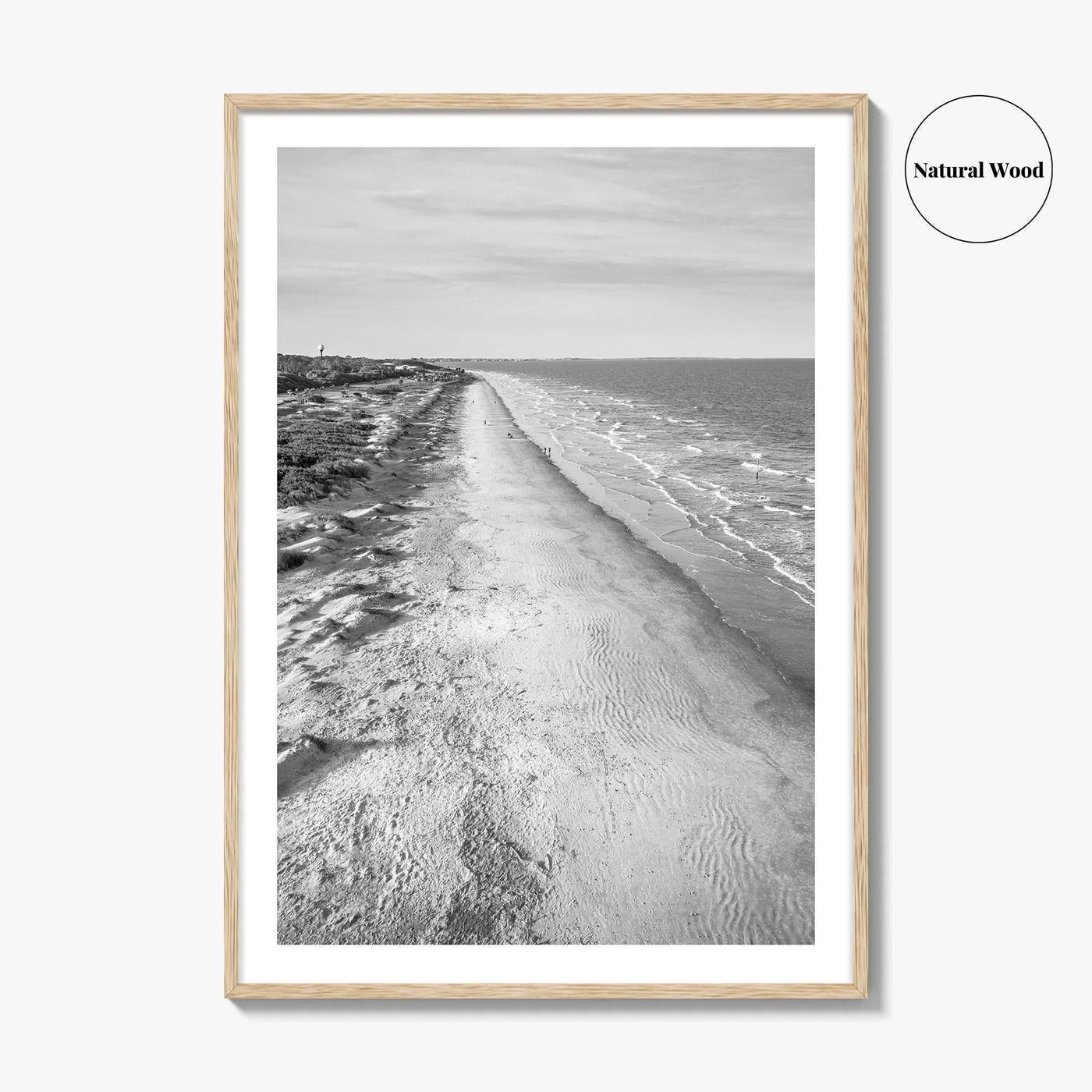 Jekyll Island Black and White Fine Art Photo Print, Georgia Coastal Poster