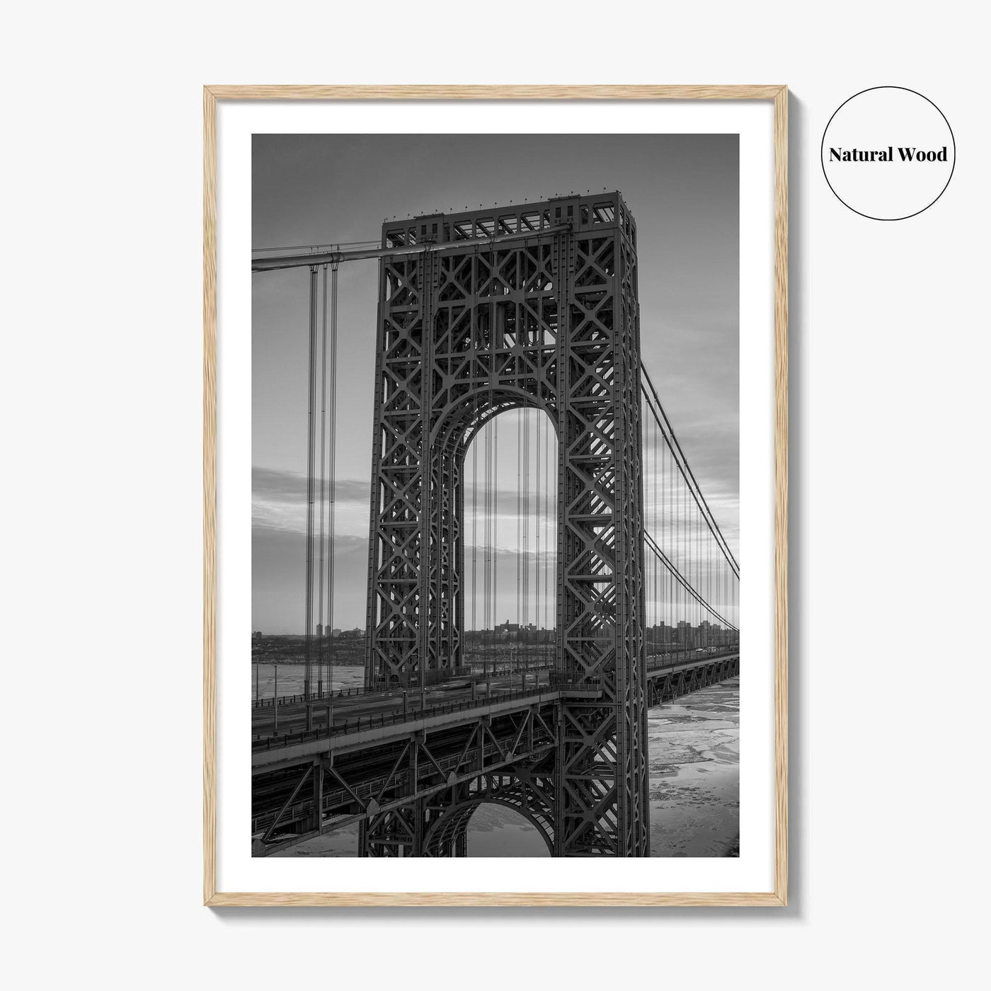 George Washington Bridge Black and White Fine Art Photo Print, NYC New Jersey Poster