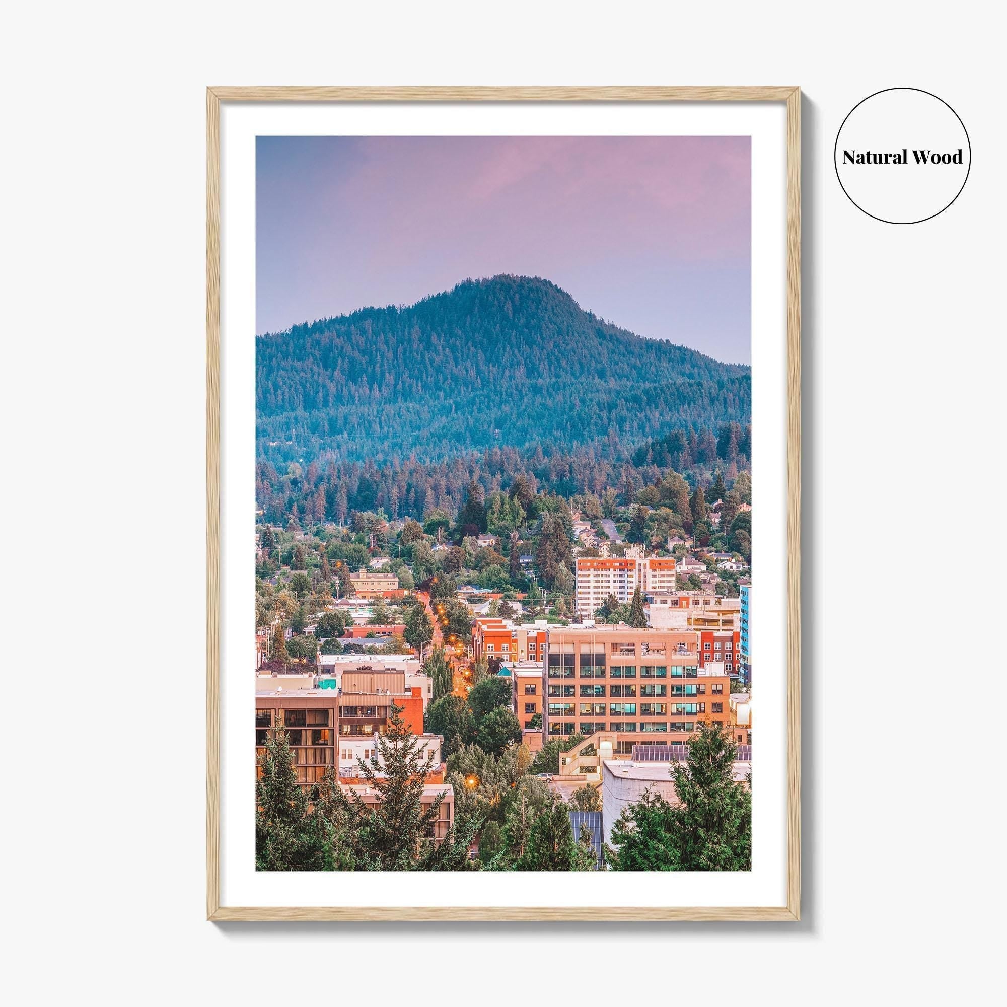 Eugene Fine Art Photo Print, Oregon USA Wall Decor Poster, Downtown