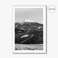 Flagstaff Black and White Fine Art Photo Print, Mount Humphreys, Arizona, USA, Poster
