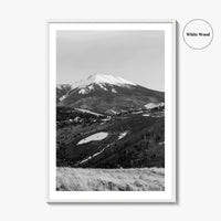 Flagstaff Black and White Fine Art Photo Print, Mount Humphreys, Arizona, USA, Poster