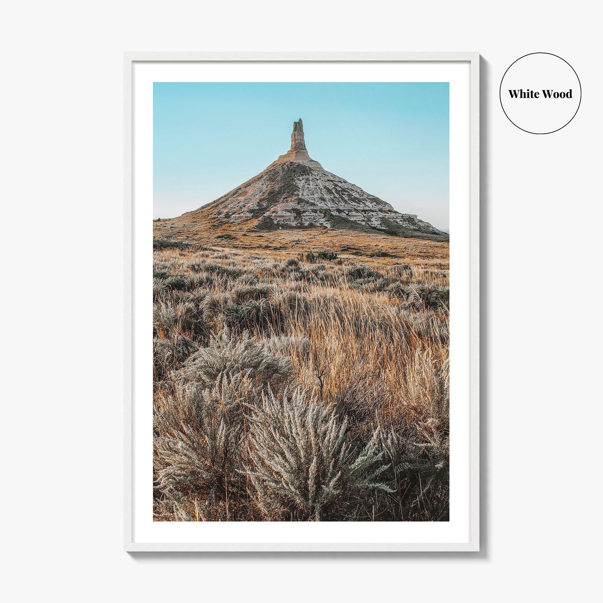 Chimney Rock National Historic Site Fine Art Photo Print, Western Nebraska Poster, USA