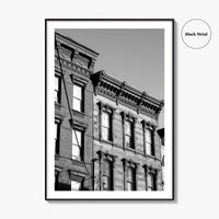 Hoboken Black and White Fine Art Photo Print, New Jersey Brownstones Poster