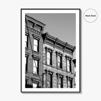 Hoboken Black and White Fine Art Photo Print, New Jersey Brownstones Poster