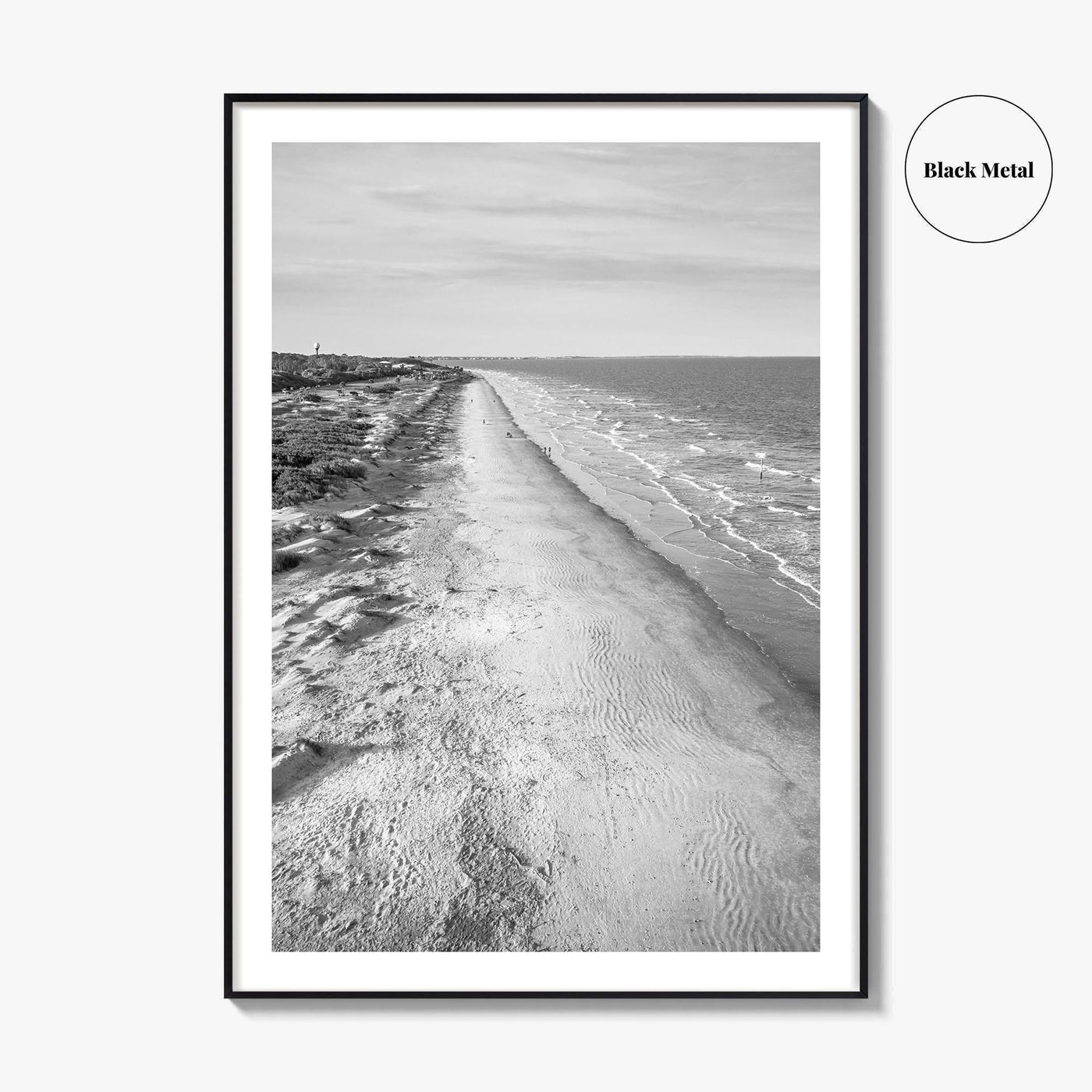 Jekyll Island Black and White Fine Art Photo Print, Georgia Coastal Poster