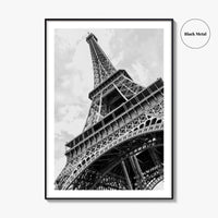 Eiffel Tower Black and White Fine Art Photo Print, Paris, France, Wall Poster