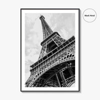 Eiffel Tower Black and White Fine Art Photo Print, Paris, France, Wall Poster